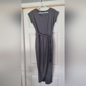 Small Capped Sleeved striped dress
